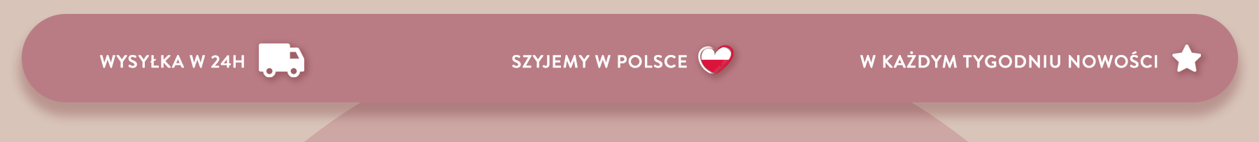 wysyłka w 24h. Szyjemy w Polsce. W każdym tygodniu nowości.